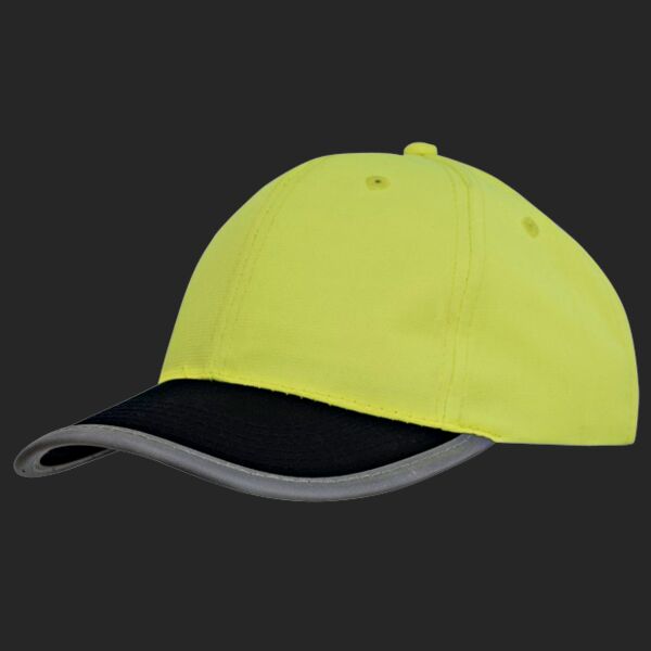 Luminescent Safety Cap with Reflective Trim Thumbnail
